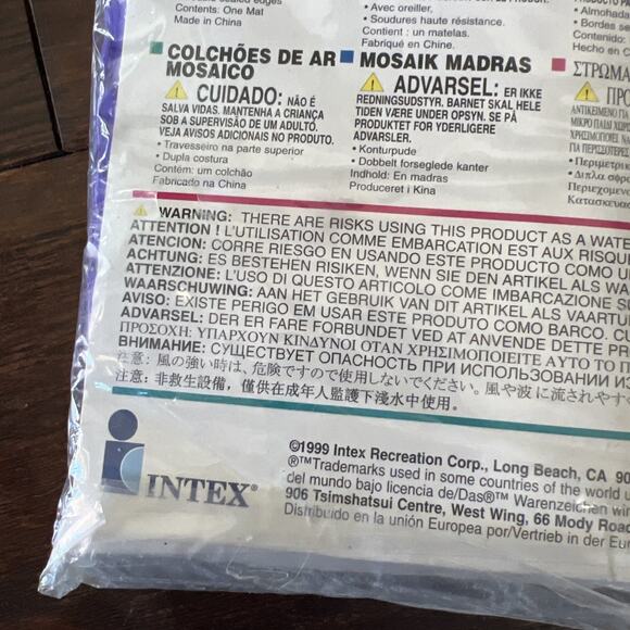 Intex The Wet Set Inflatable Pool Purple Float 72“ X 30” 59717 New Sealed 1999 - Picture 6 of 6